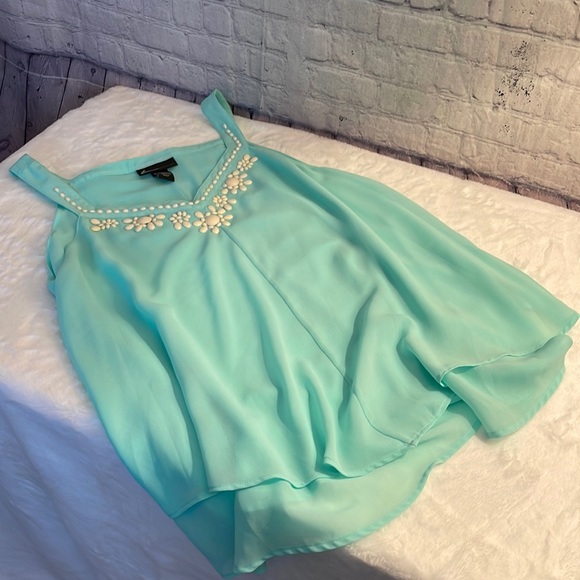 COPY - Beautiful Lane Bryant Sheer Top - Picture 2 of 9